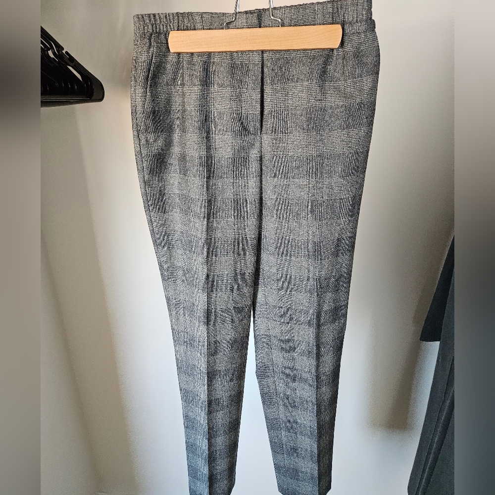 100% wool Massimo Dutti Gray Plaid Trousers US size 4